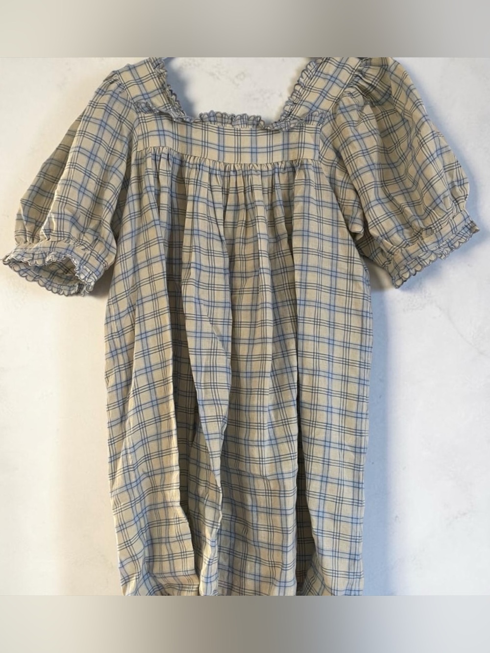 DÔEN Frede Dress in Blue Meadowlark Plaid | XS - Picture 8 of 10